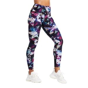NEW! Peloton Leggings Jewels In Space Print High Waist Reversible Size Small